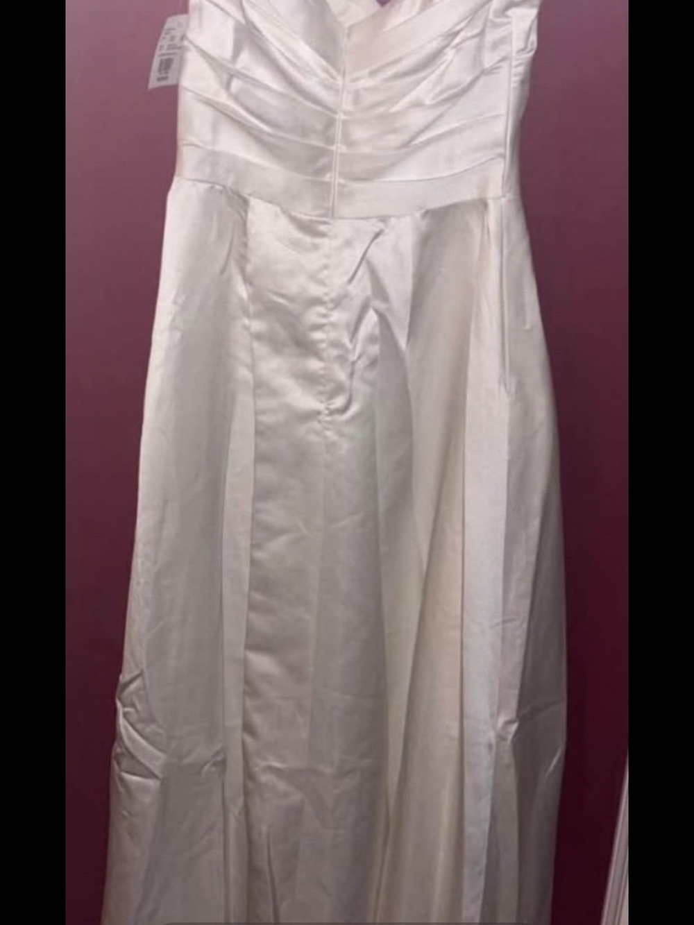 Db Edit Off-Shoulder Cream Wedding Gown with Front Slit Size 6 Nwt - Picture 8 of 10